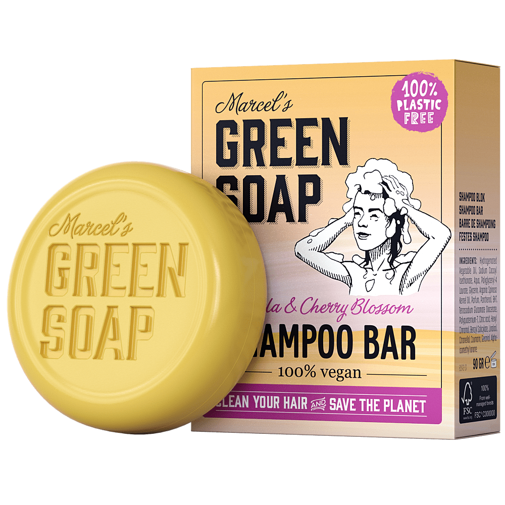 M.Green soap Shampooing bar vanilla & cherry blossom 90g